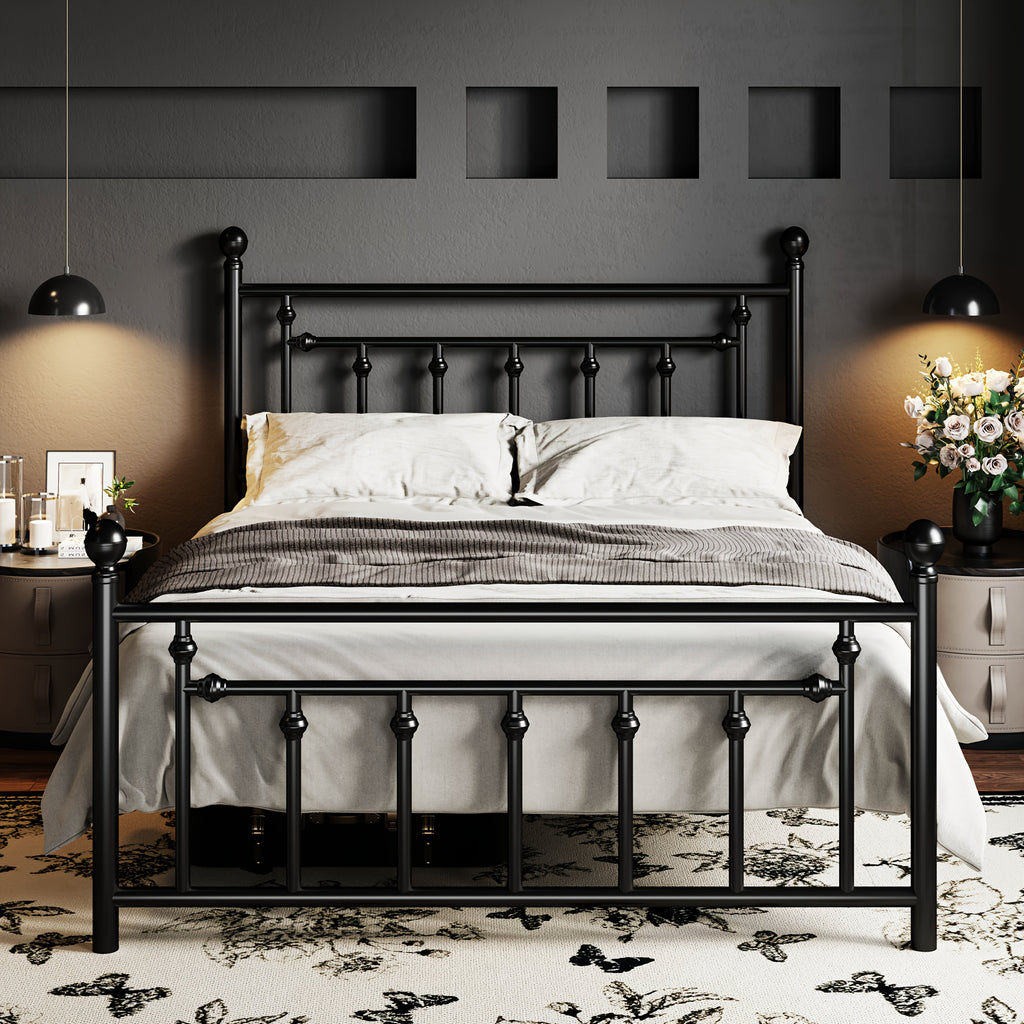 contemporary metal bed frame retro iron style head - Temu