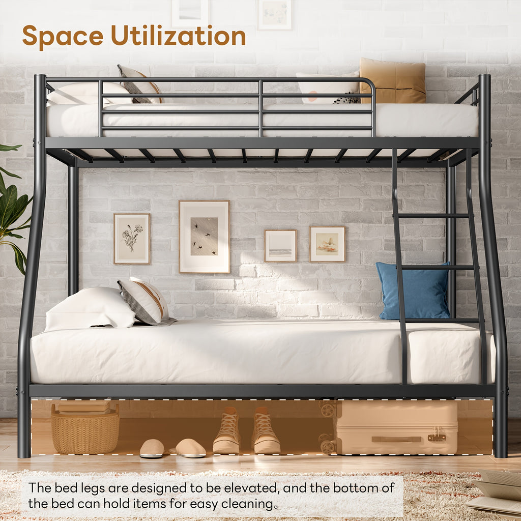 bunk beds twin twin full size heavy duty metal bunk bed - Temu
