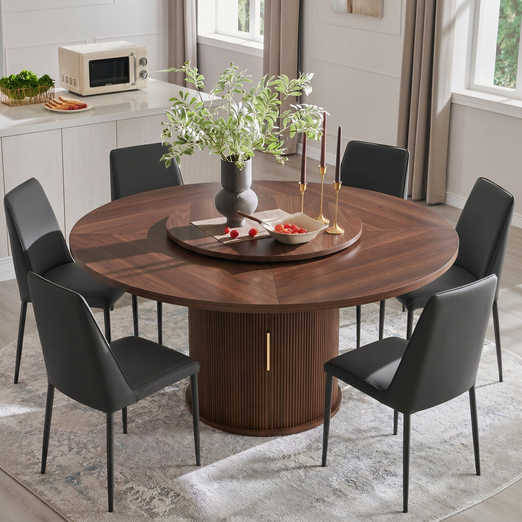 large 55 round dining table suitable 4 6 people - Temu