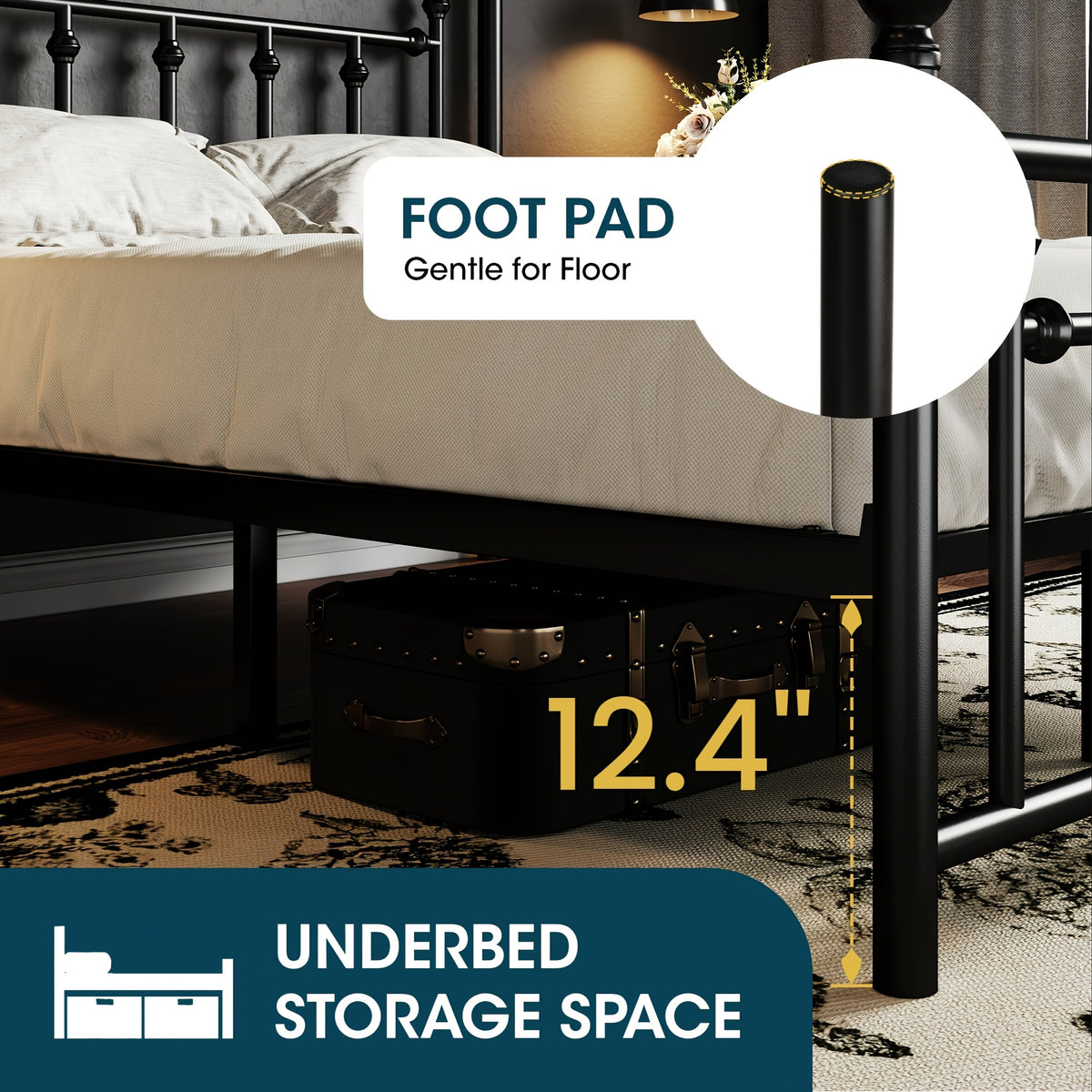 contemporary metal bed frame retro iron style head - Temu