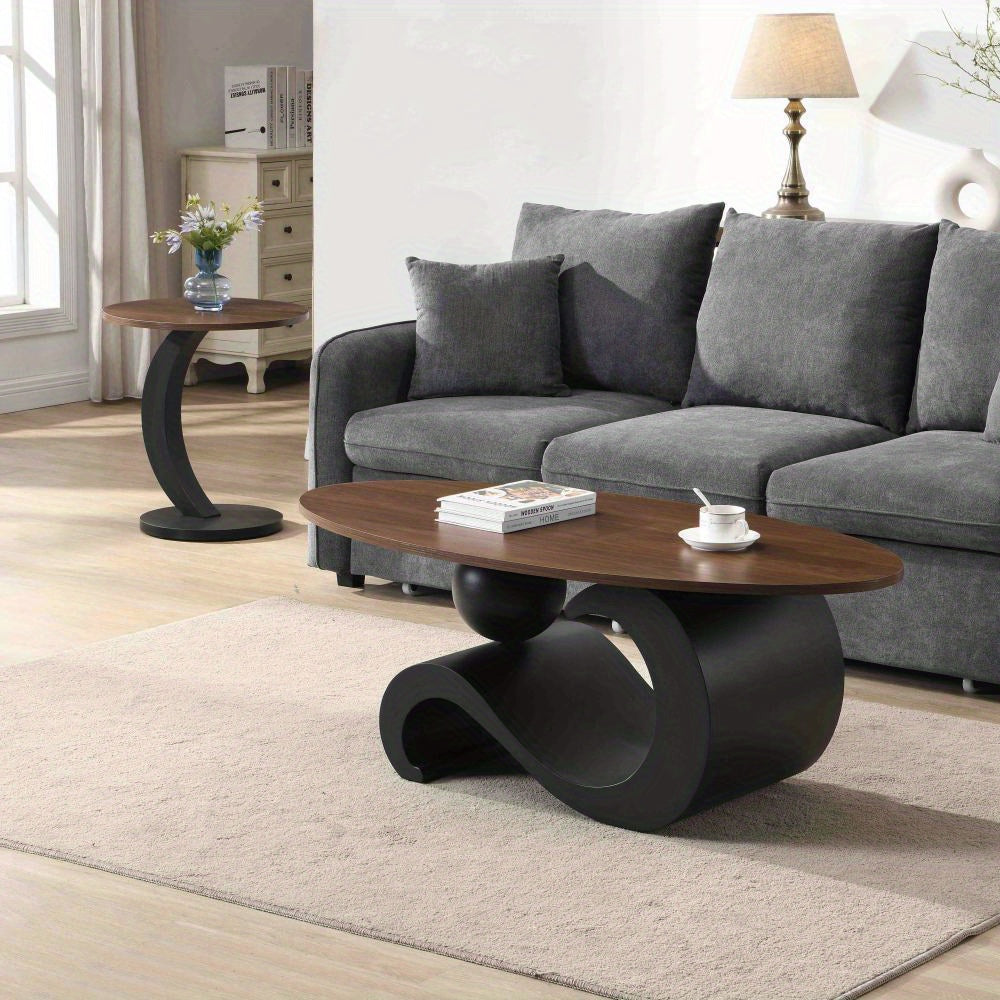 black nesting coffee table oral round coffee table set - Temu