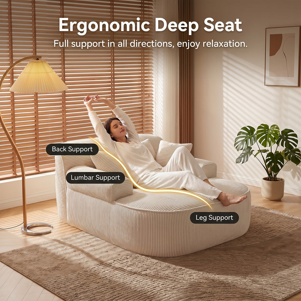 oversized chaise lounge chair indoor boneless couch cloud - Temu