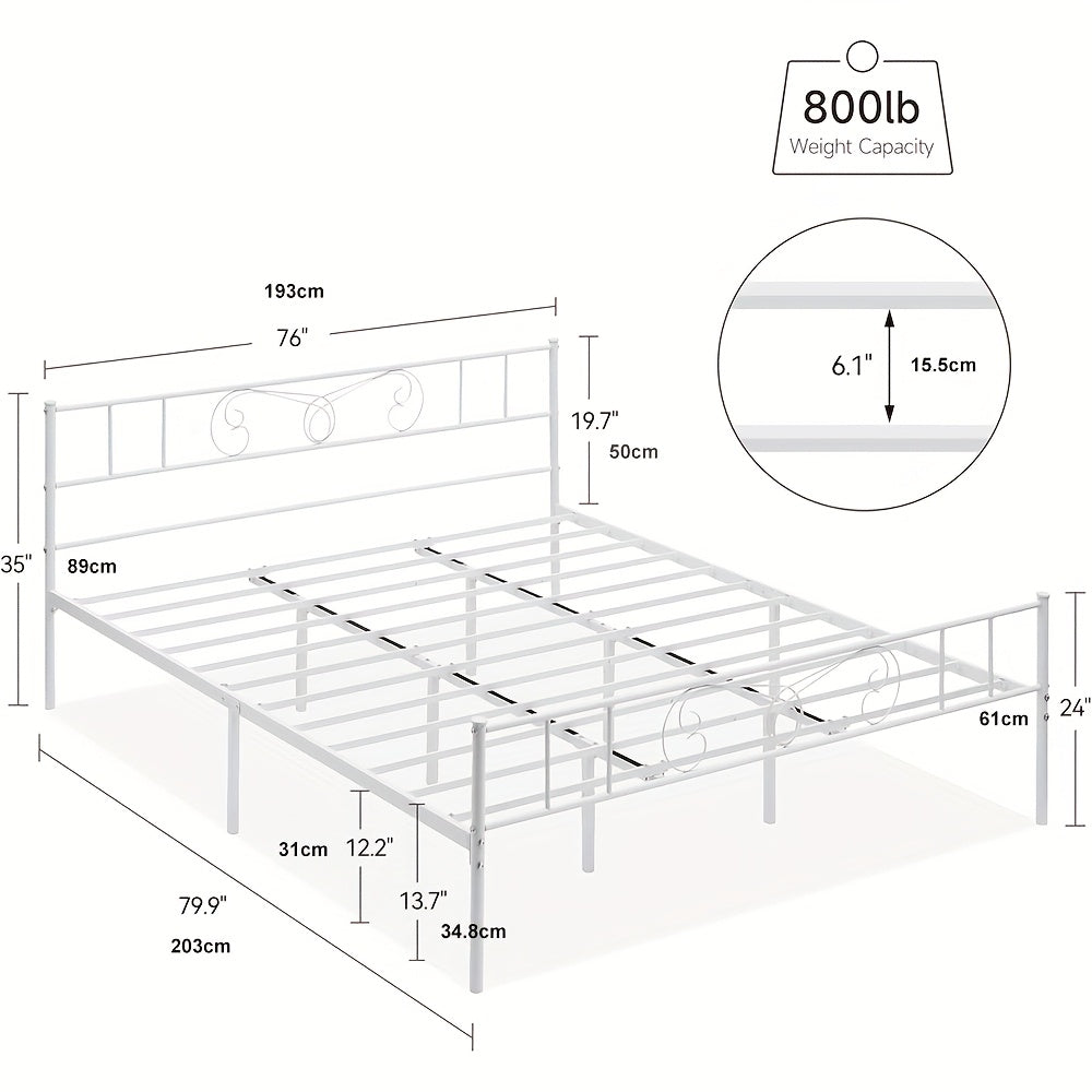 bed frame platform headboard footboard bed frame mattress - Temu