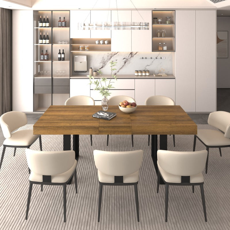 rectangle extendable dining table designed 6 10 people - Temu