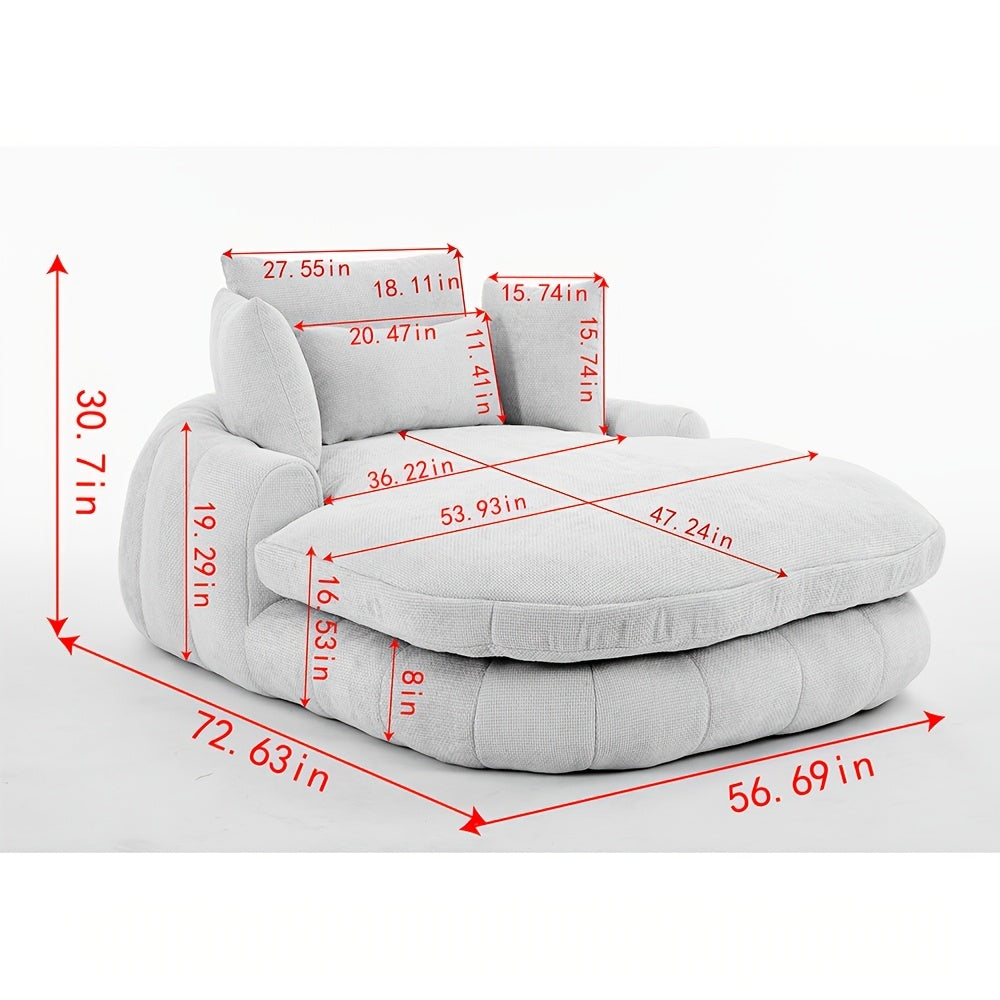 oversized chaise lounge chair memory foam cushioning plush - Temu