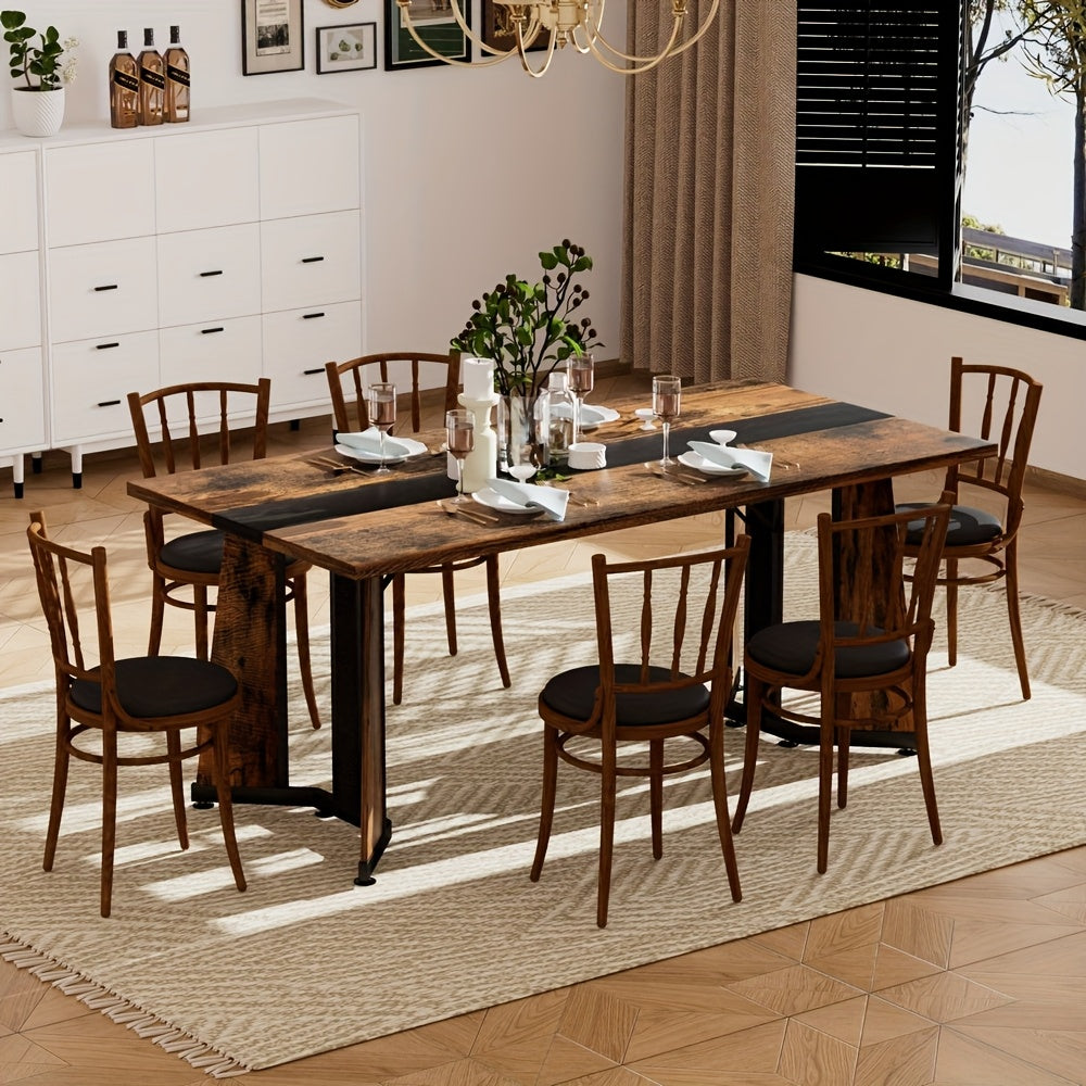 70 9 inch dining table 6 people modern rectangular kitchen - Temu