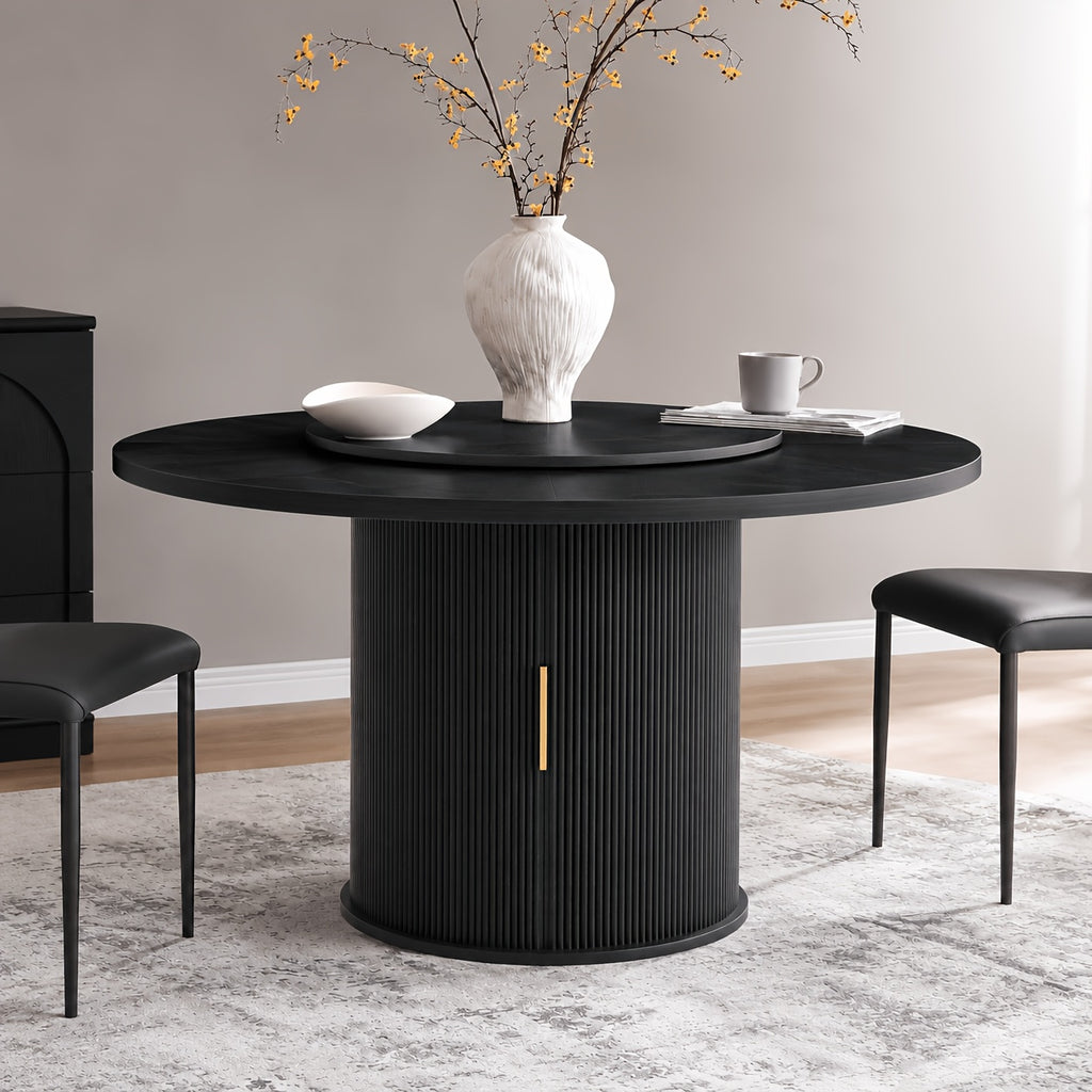 large 55 round dining table suitable 4 6 people - Temu