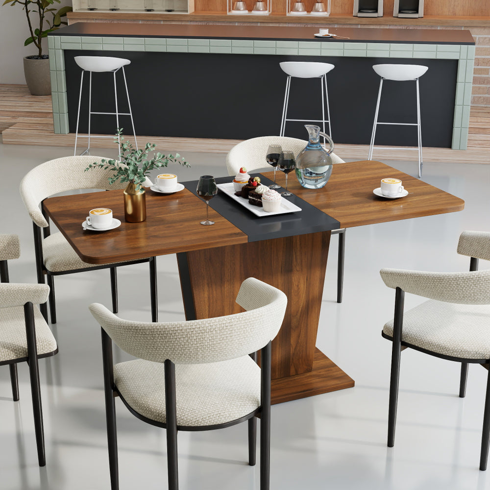 extendable dining table modern expandable kitchen table - Temu