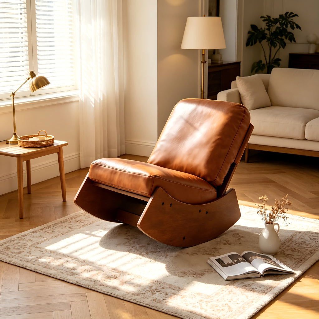solid wood rocking lazy sofa antique style suitable - Temu