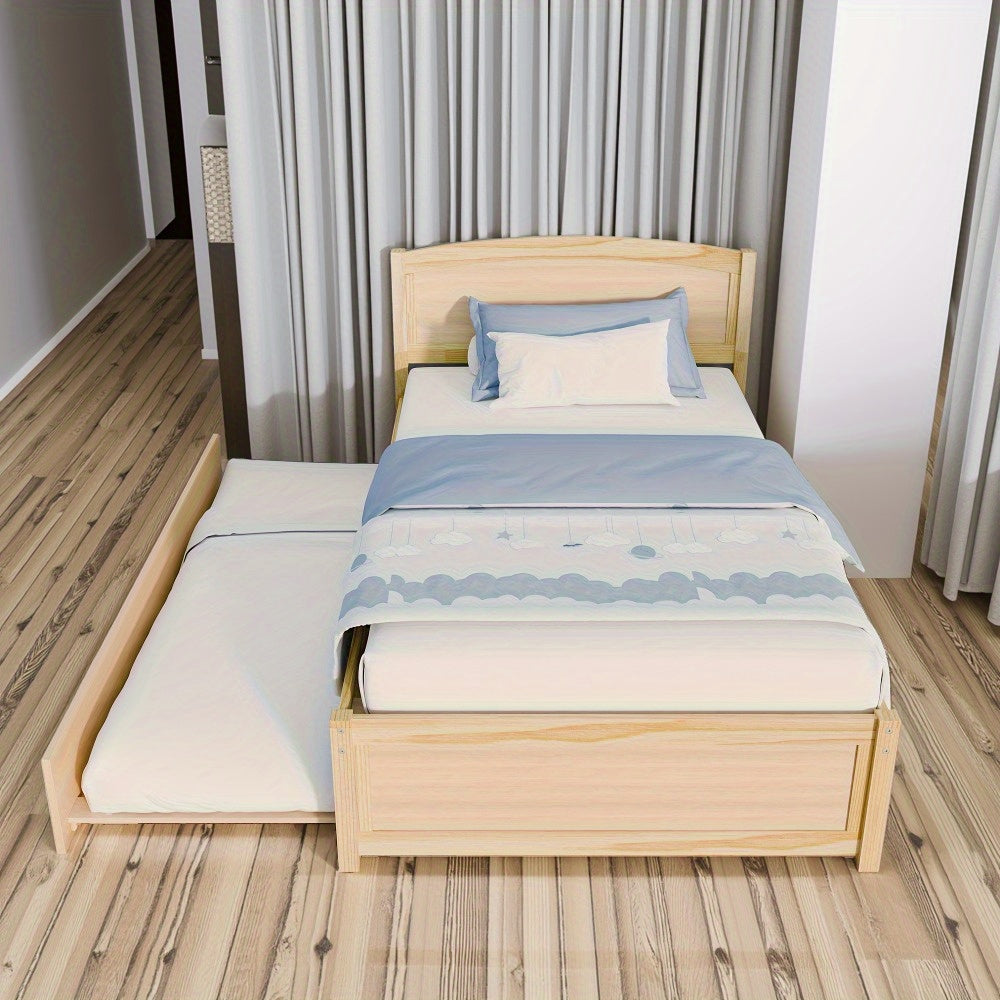 twin sized daybed a pull trundle made solid wood featuring - Temu