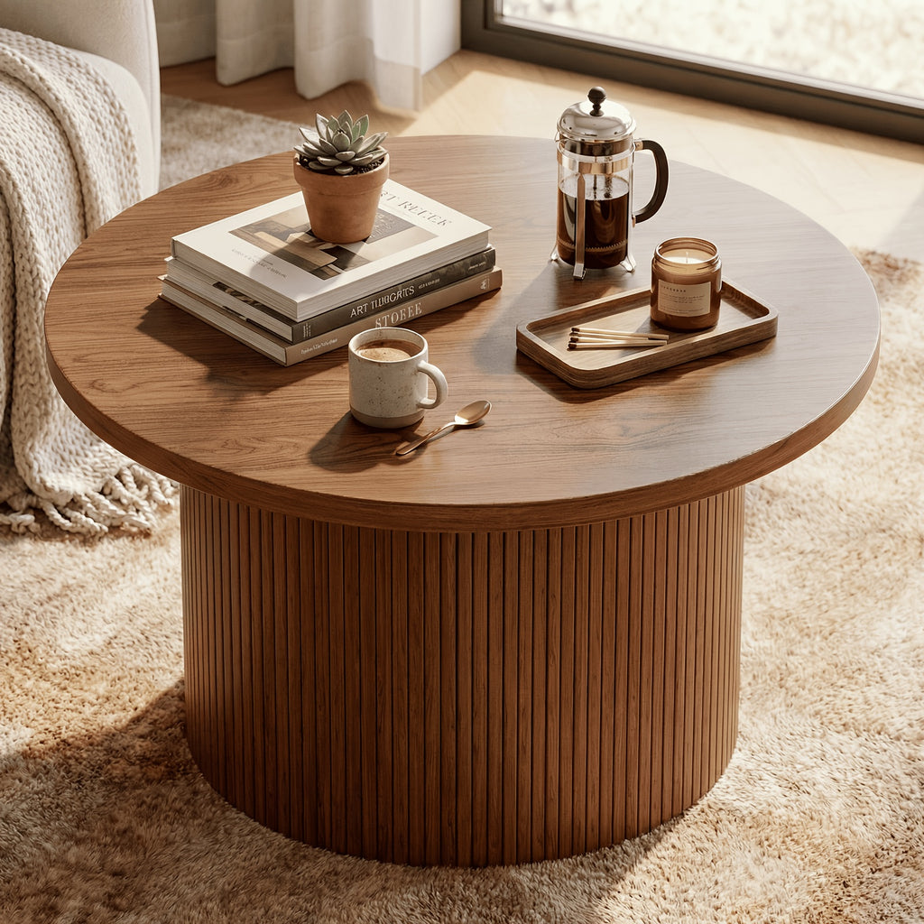 32 inch round coffee table modern suitable small space - Temu