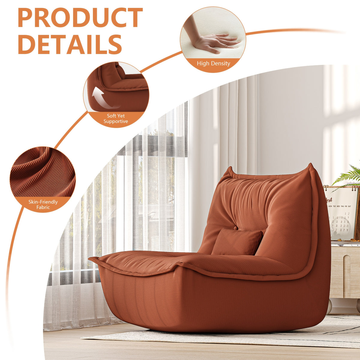 single leisure chair lumbar support - Temu