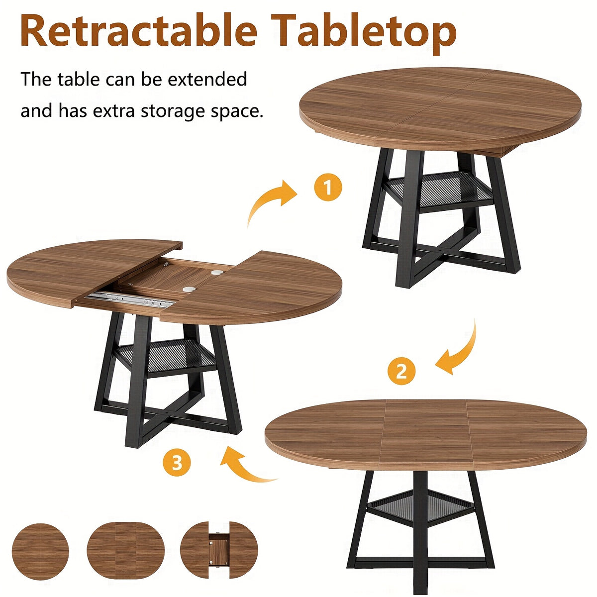 contemporary expandable   table 43 59 inch - Temu