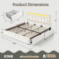 size velvet upholstered bed frame 4 storage drawers - Temu