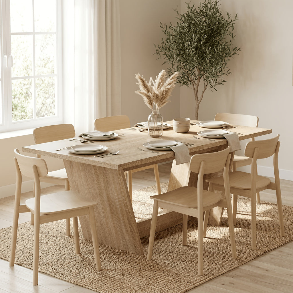 modern 6 8 person table 81 5 wide large rectangular dining - Temu