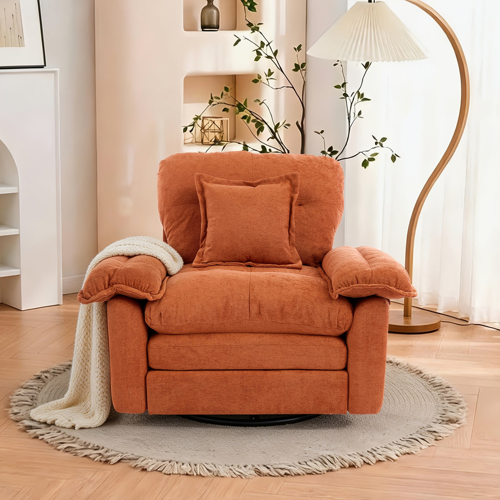 modern chenille swivel accent chair 360 rotation double - Temu
