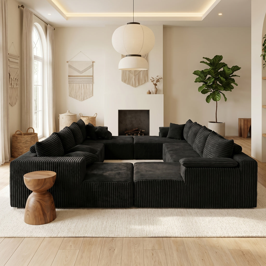 extra large modern wraparound sectional sofa suitable family - Temu