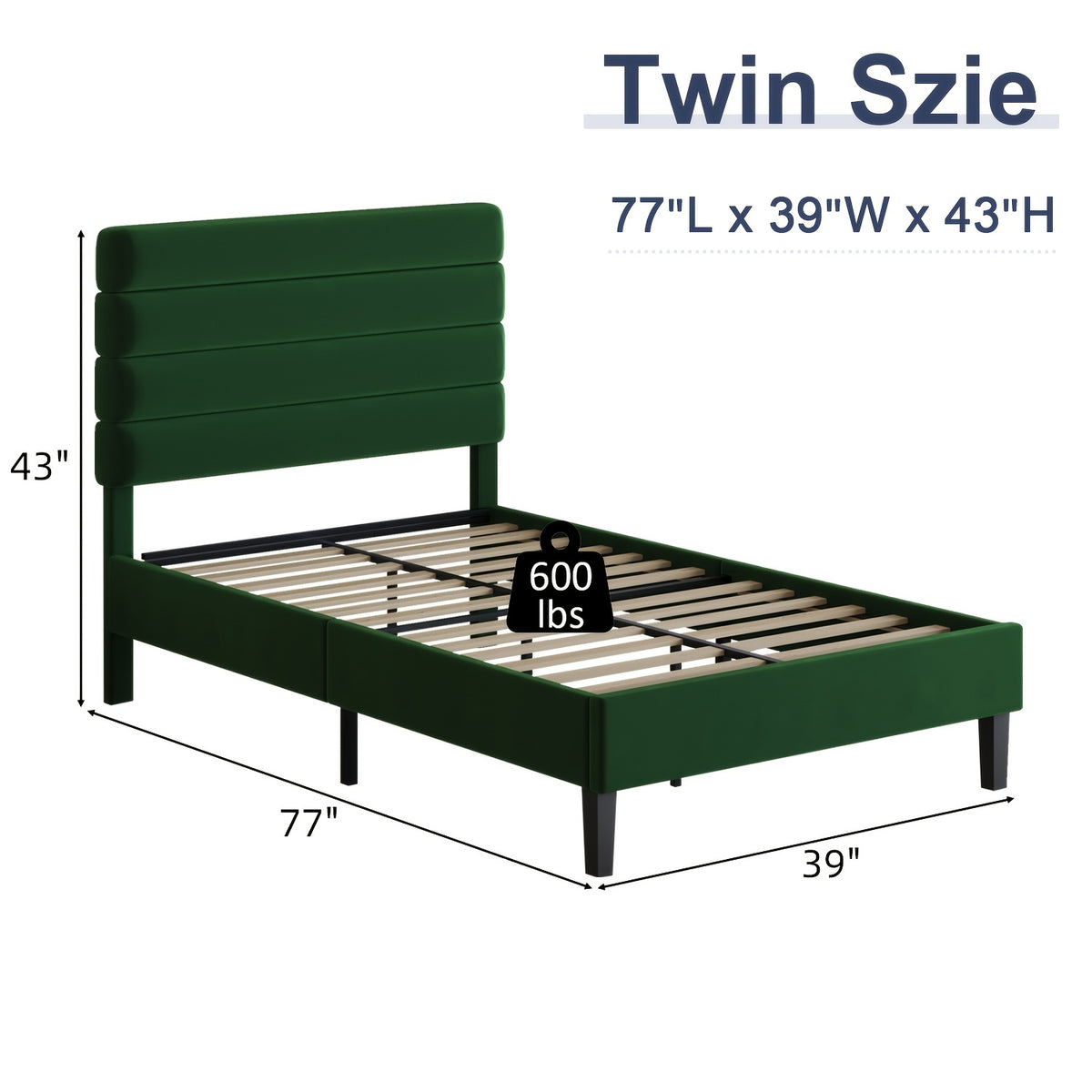 modern horizontal channel tufted upholstered bed frame - Temu