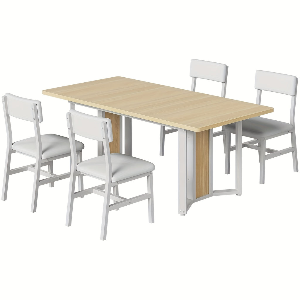 contemporary dining table set 4 6 individuals featuring a 63 - Temu