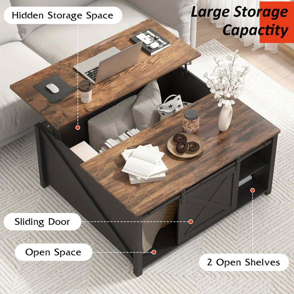 lift top coffee table storage square wood coffee tables - Temu
