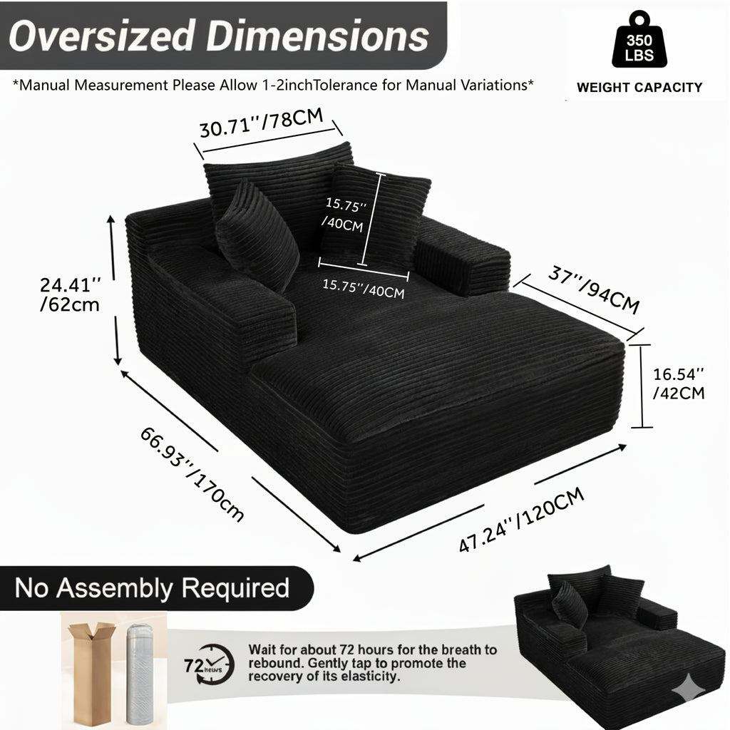 indoor lounge chair 47 24 flannel upholstered boneless sofa - Temu