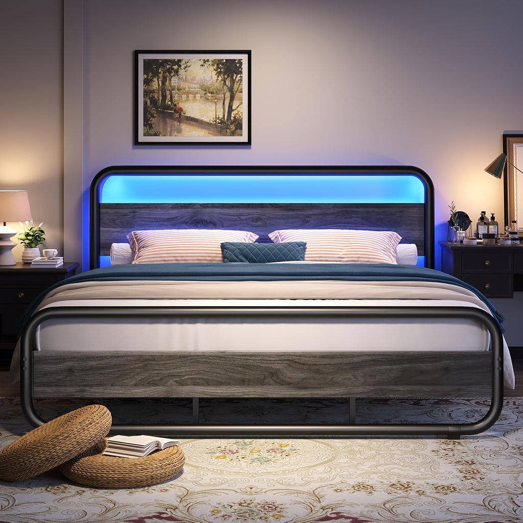 twin full queen king size   grey white bed frame - Temu