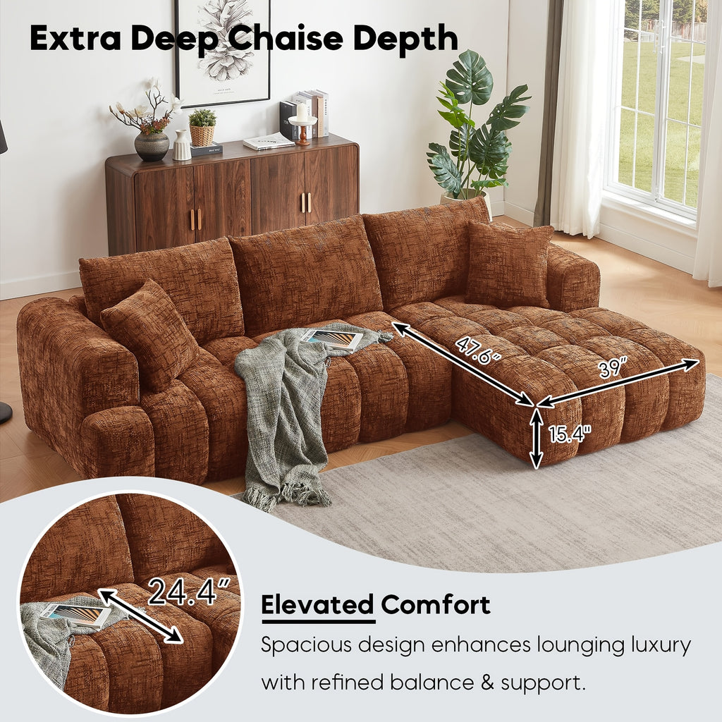 108   sectional sofa couch deep seat modern l - Temu