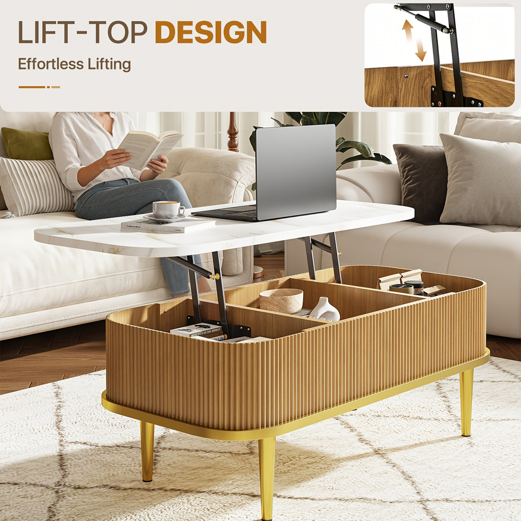 lift top coffee table modern oval coffee table living - Temu