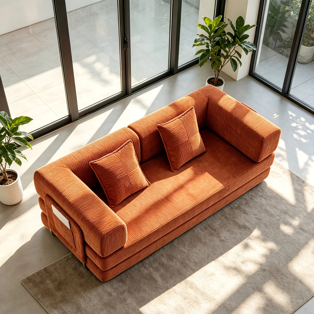 large 79 inch corduroy compressed   bed foldable - Temu