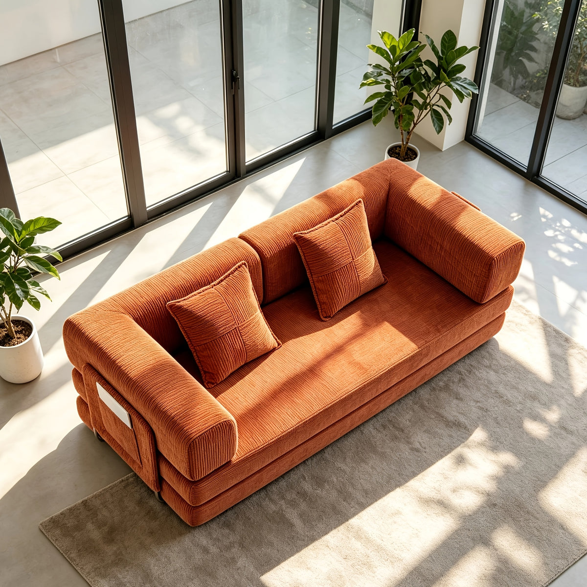 large 79 inch corduroy compressed   bed foldable - Temu