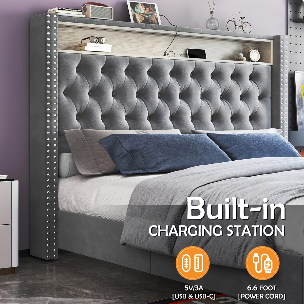 upholstered bed frame deep button tufted bed frame - Temu