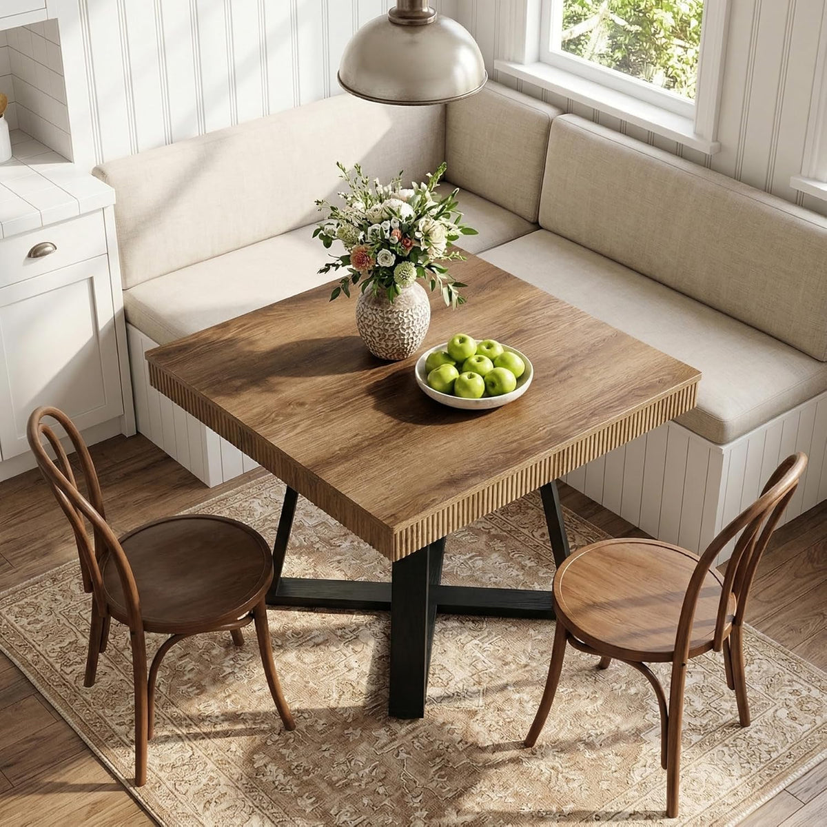 31 5 inch square dining table   rustic wood kitchen - Temu