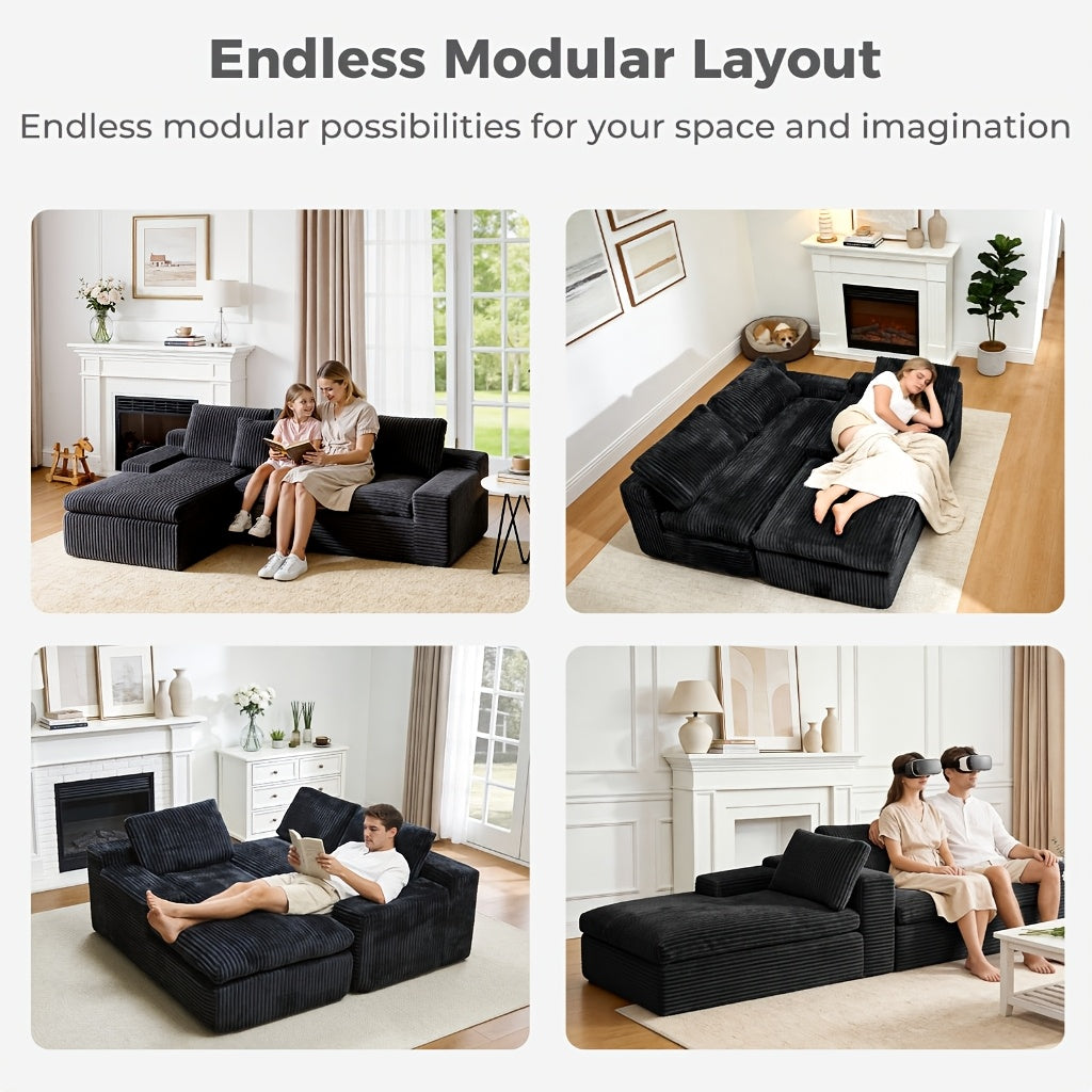u shaped boneless sectional couches living room modern - Temu