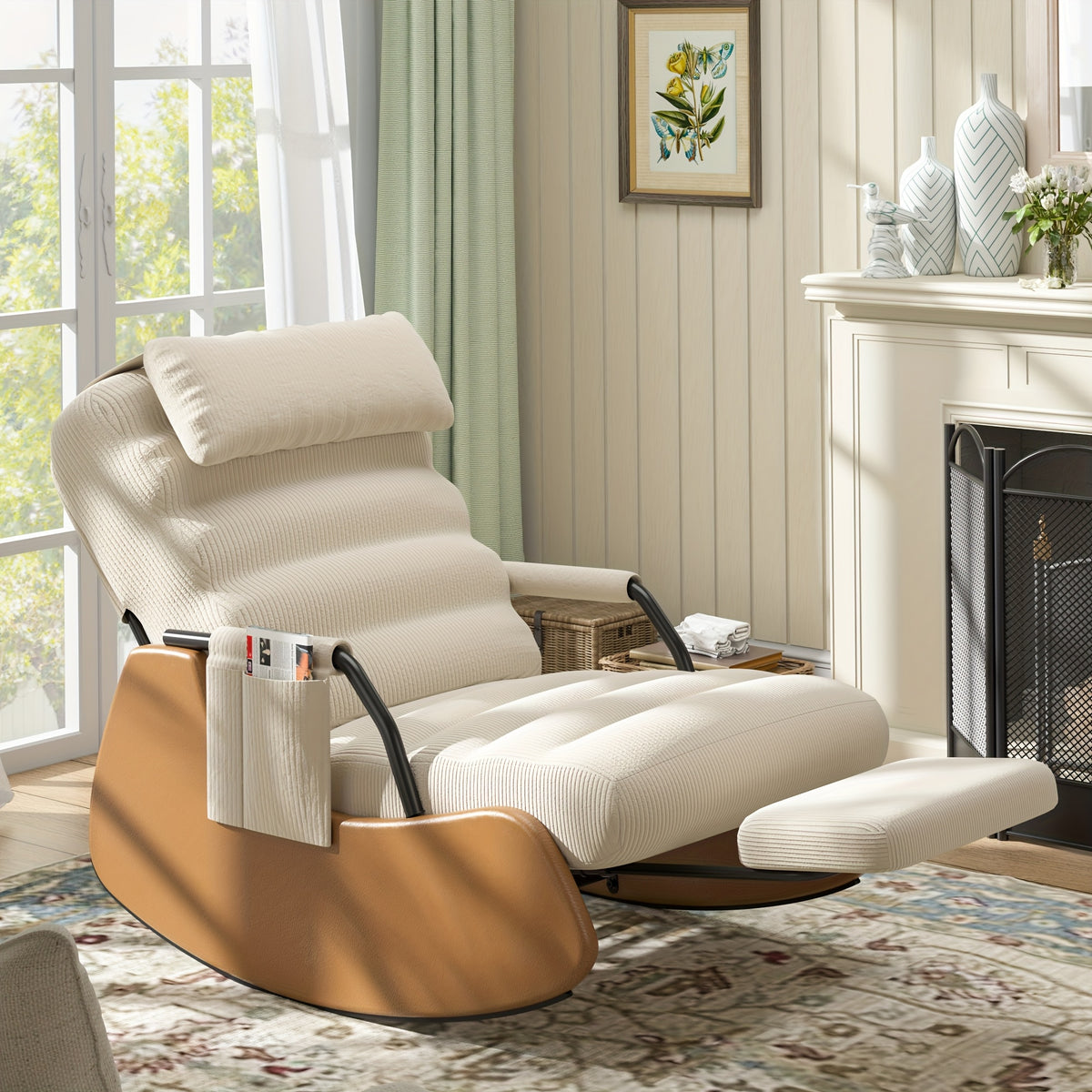 nursery glider rocking chair soft cushioned seat - Temu