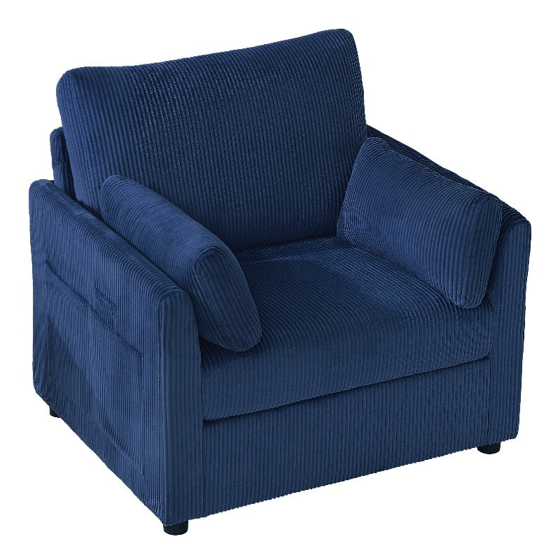 37 75 corduroy accent chair side storage pockets modern - Temu