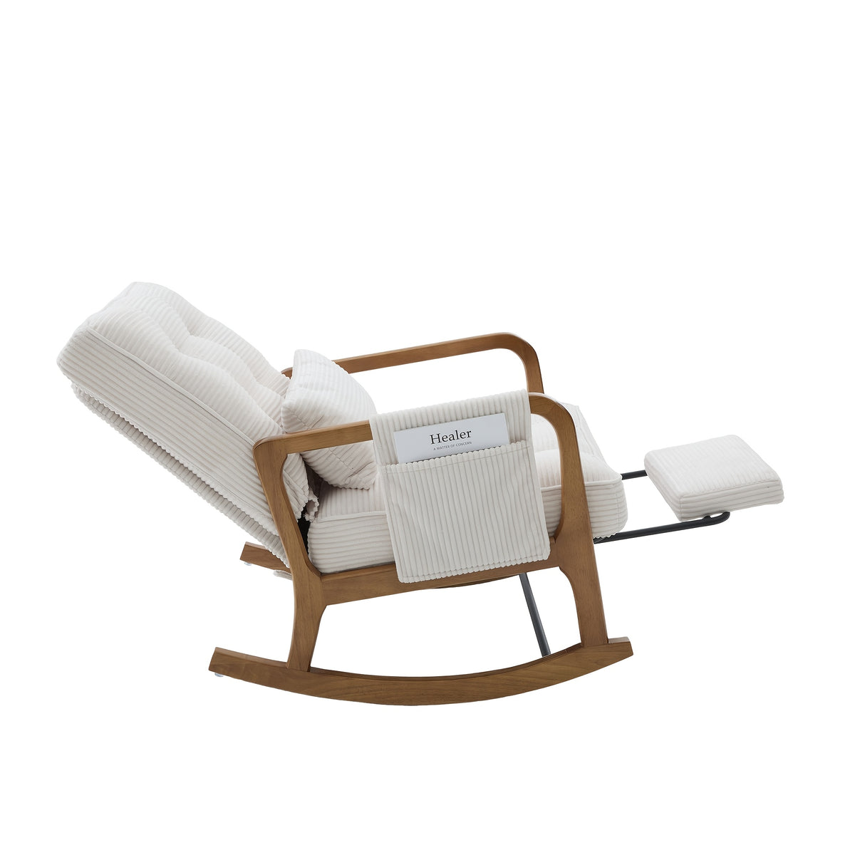 modern corduroy leisure rocking recliner side pocket - Temu