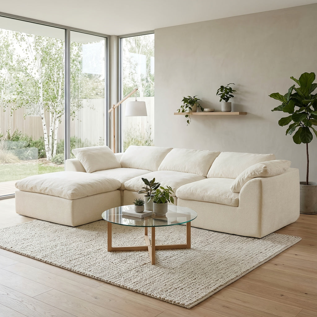cloud couches living room boneless couch l shape comfy sofa - Temu