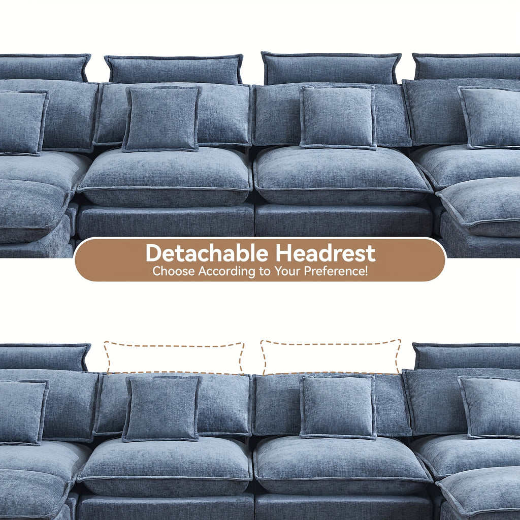 134 cloud modern 4 seater couch detachable headrest modular - Temu