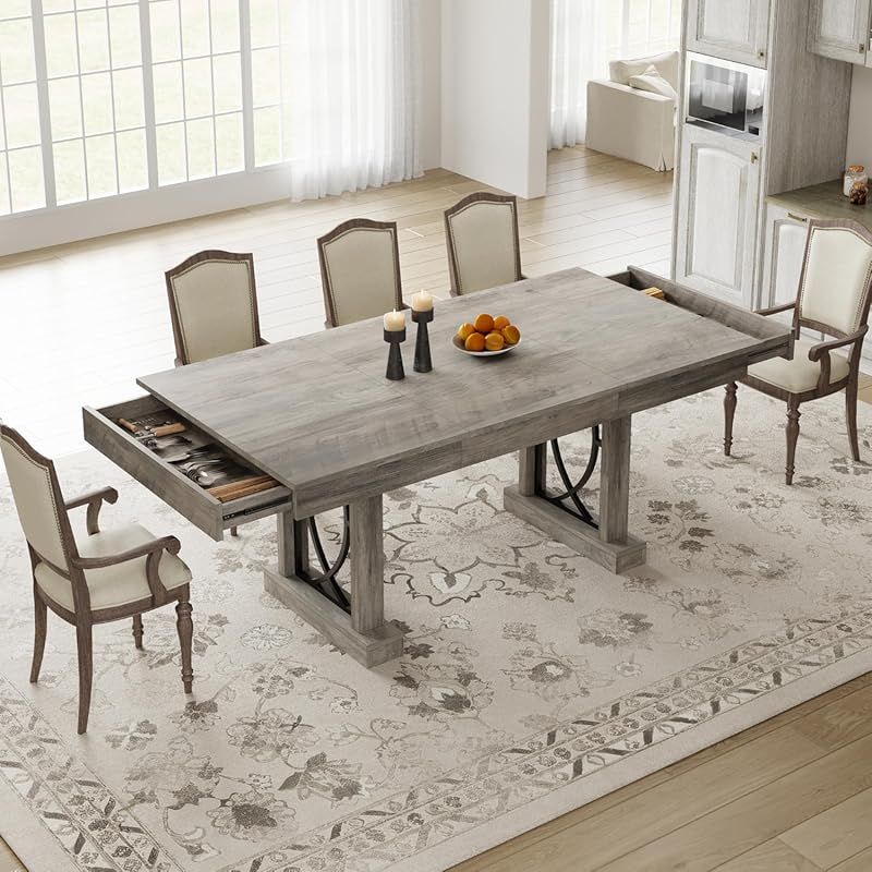 a dining table suitable 6 8 people featuring two drawers a - Temu