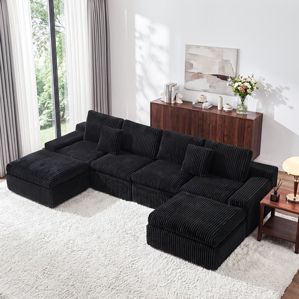 u shaped boneless sectional couches living room modern - Temu