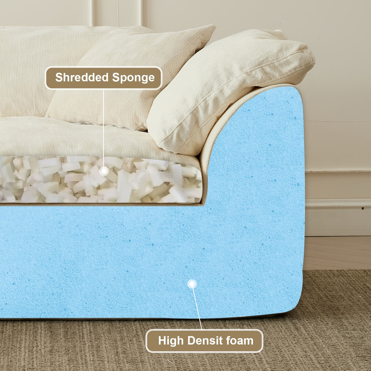 cloud shaped l shaped sofa living room frameless comfortable - Temu