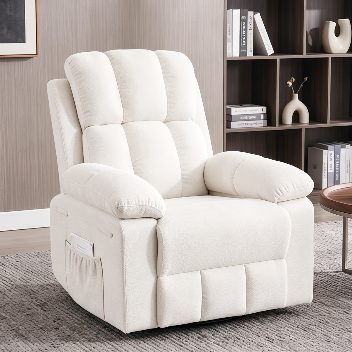 rocking recliner chair modern 360 swivel glider recliner - Temu