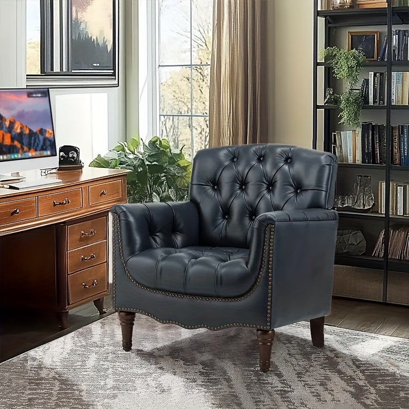 genuine leather armchair contemporary leather accent chair - Temu
