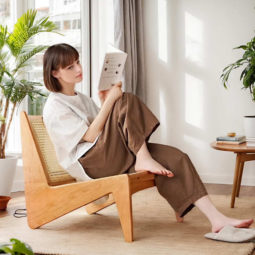 century accent chair rattan lounge chair living room - Temu
