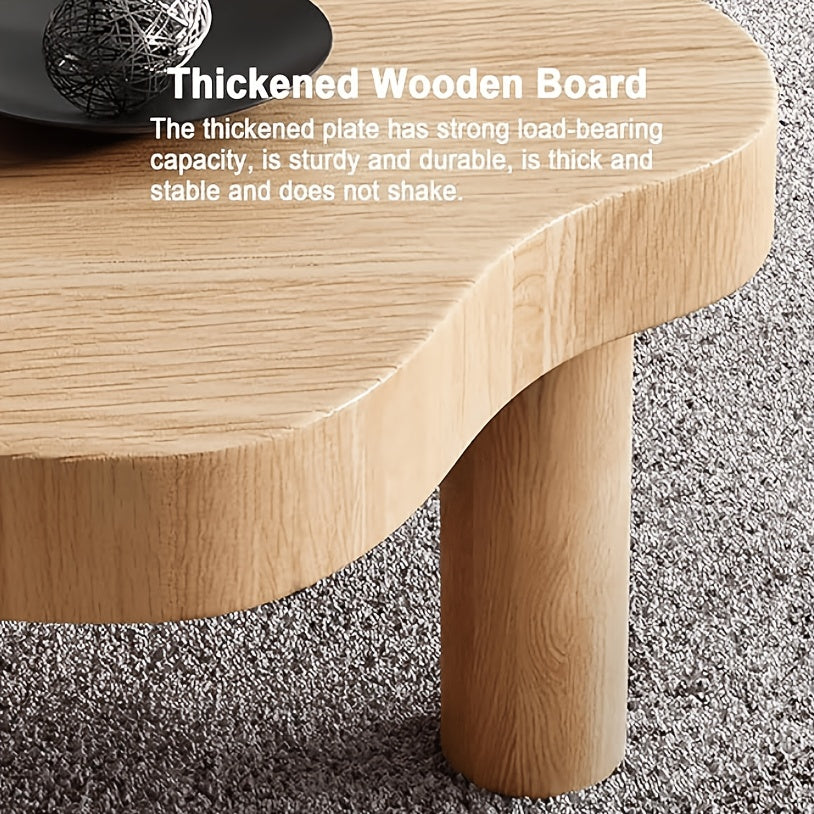 cloud shaped irregular wooden coffee table indoor thickened - Temu