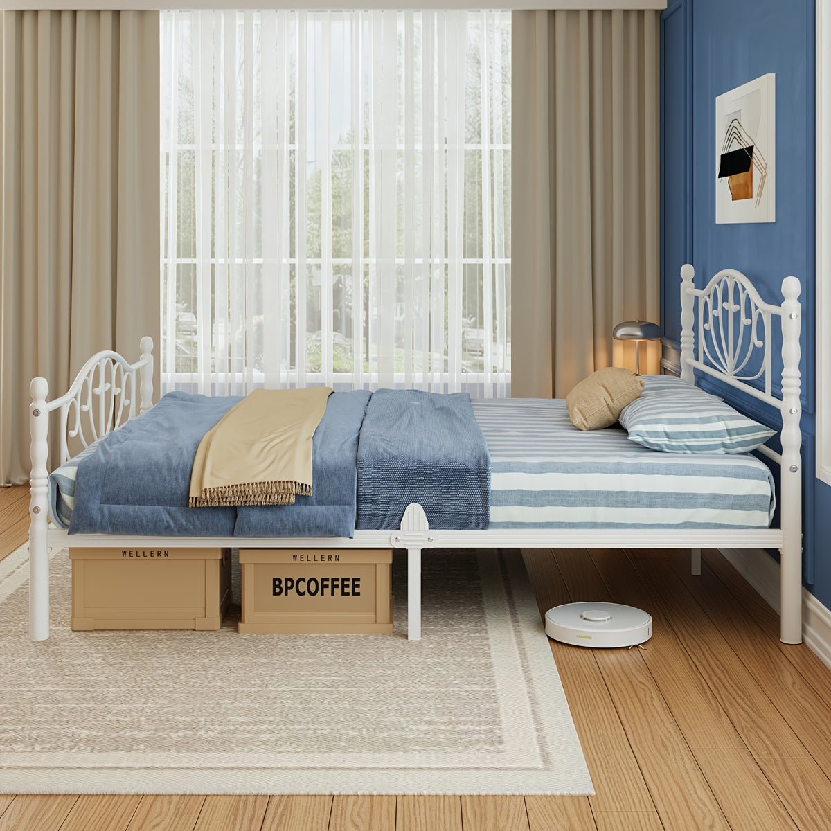 12 inch platform bed frame victorian style headboard - Temu