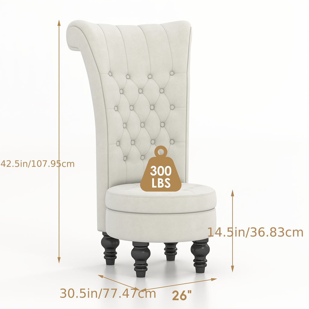 back chair velvet armless accent chair button - Temu