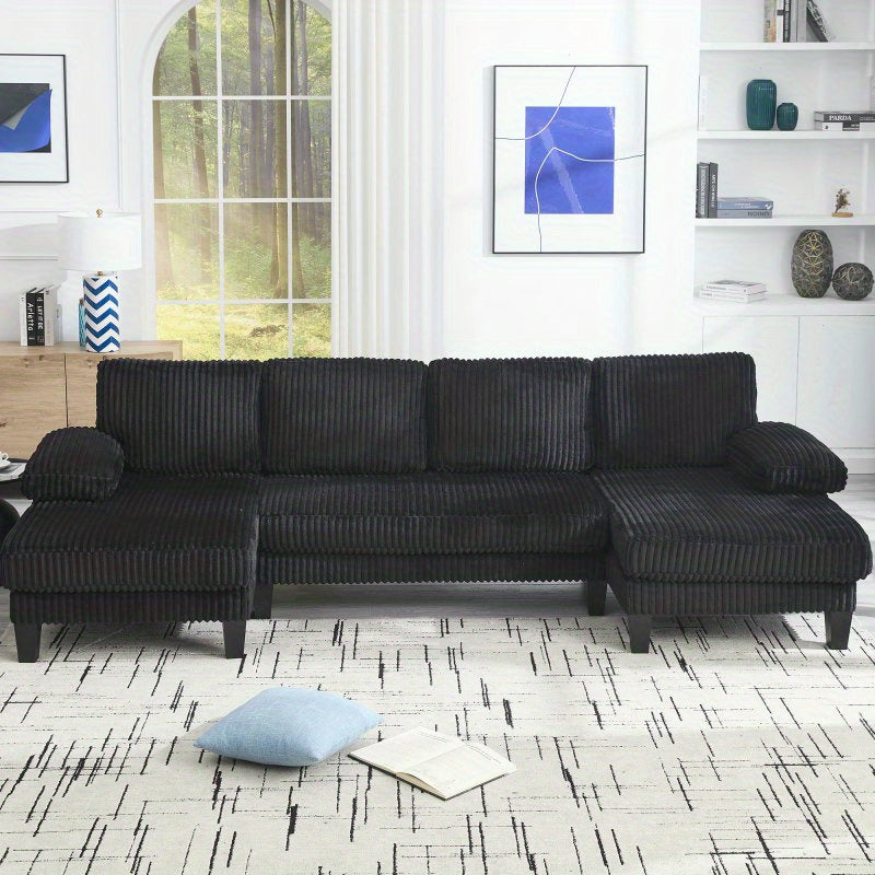 114 u shaped double chaise sofa oversized 4 seat couch deep - Temu