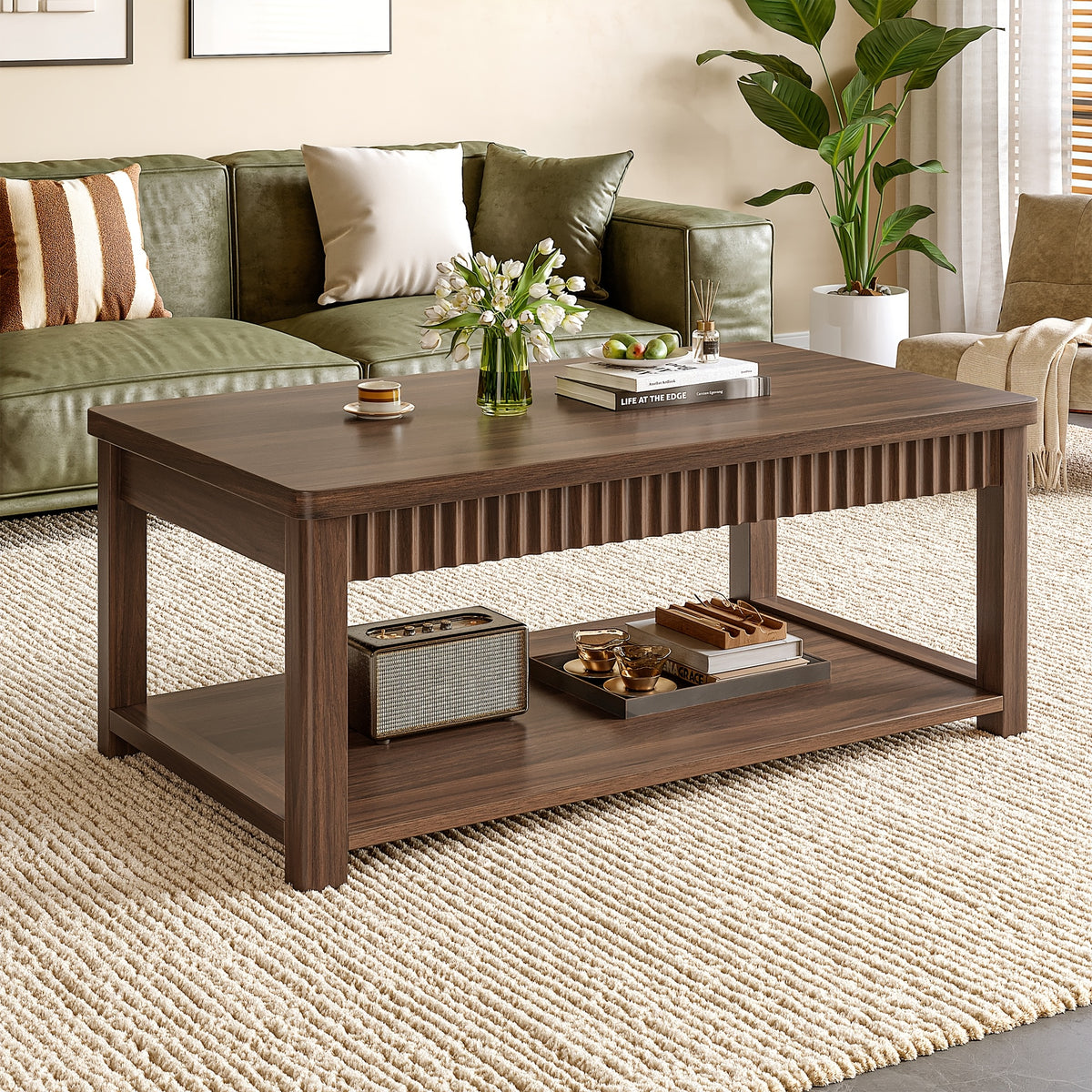 39   table 2 tier modern coffee table suitable living - Temu