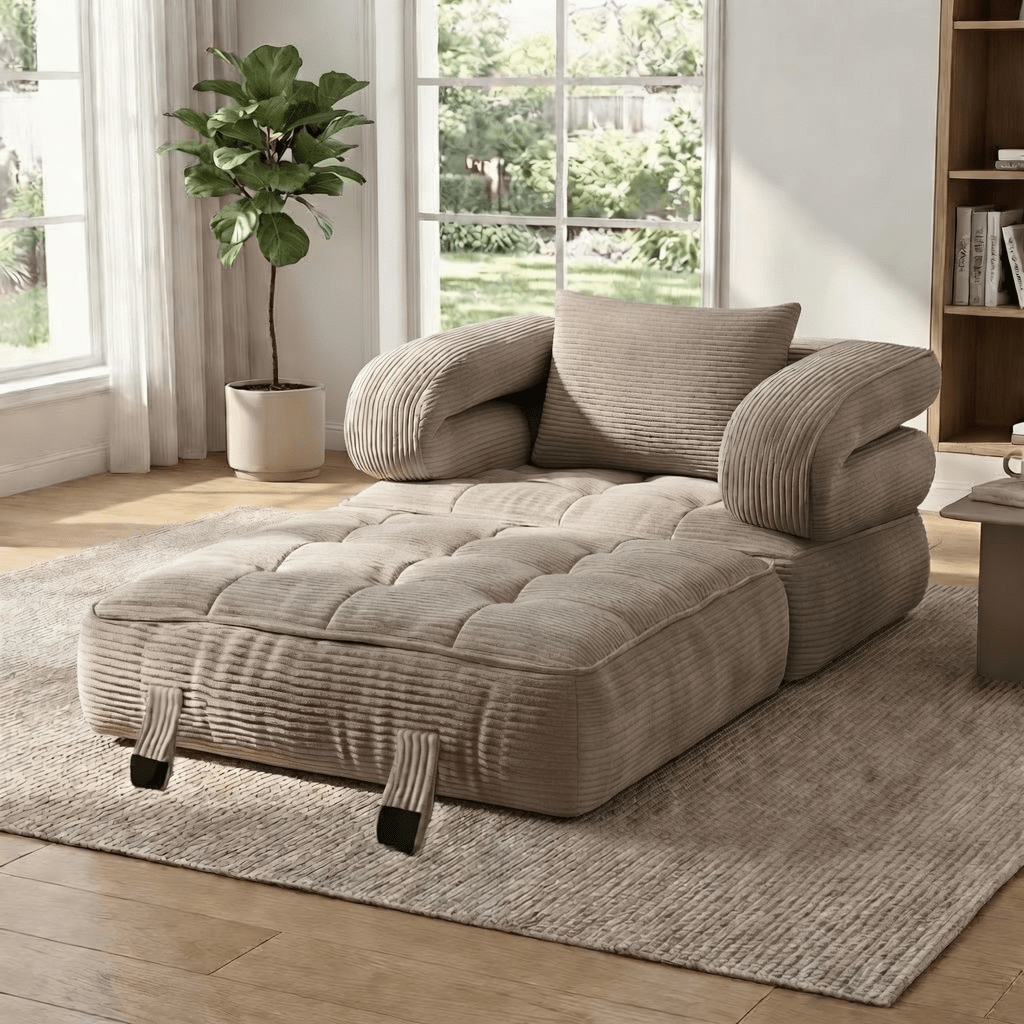 3 in 1 foldable lounge sofa a single chair bed backrest - Temu